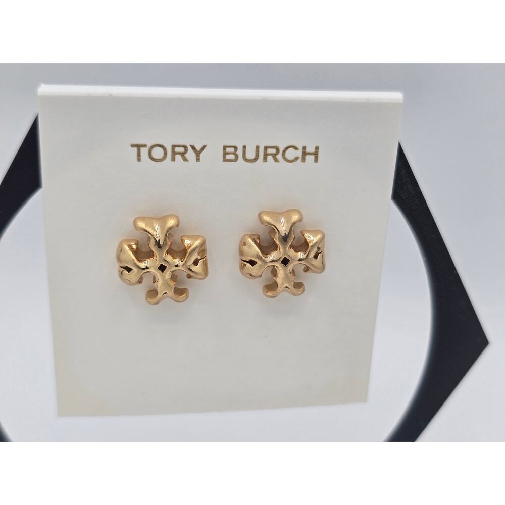 Tory Burch Gold-Tone T-Logo Roxanne Stud Earrings - NWOT
